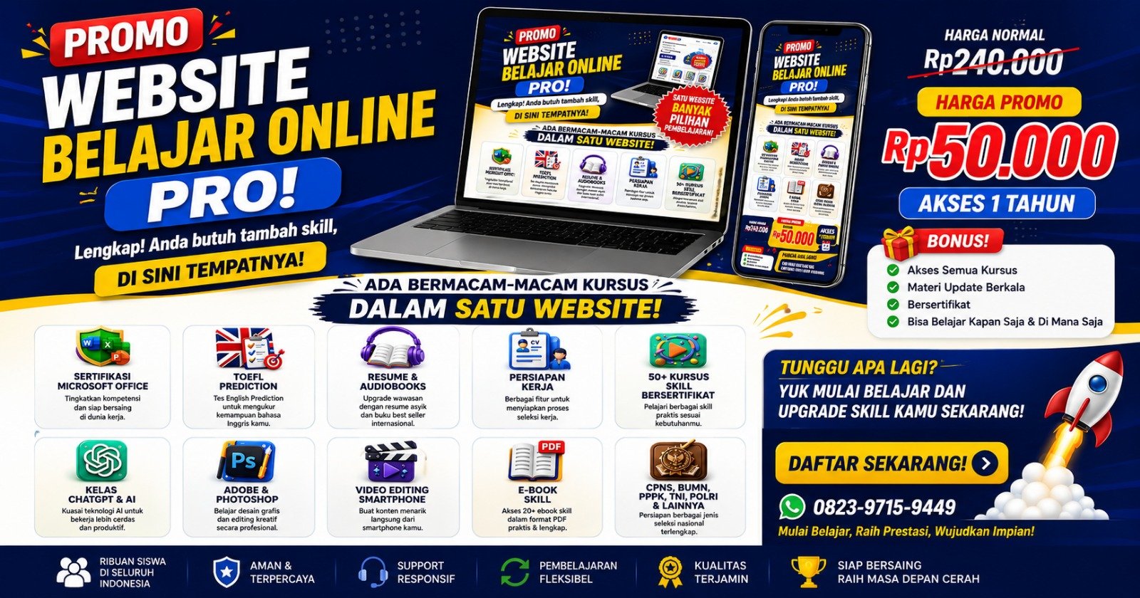 Promo Website Belajar Online PRO
